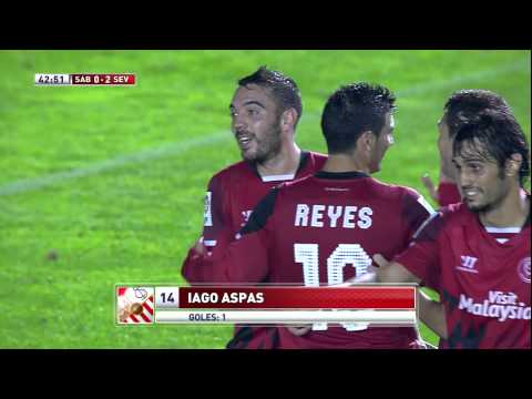 Golazo de Aspas (0-2) en el CE Sabadell - Sevilla FC Copa del Rey