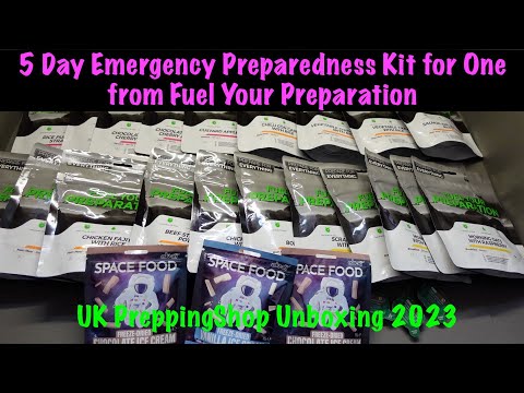 5 Day Emergency Preparedness Kit for One from Fuel Your Preparation - UK PreppingShop Unboxing 2023
