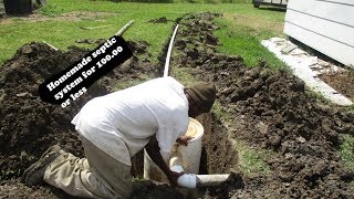 Do it Yourself Sewer Septic System Homemade less than 100.00