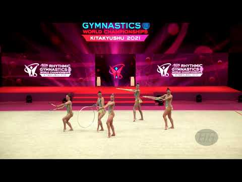 Great Britain (GBR) - 2021 Rhythmic Worlds, Kitakyushu (JPN) - Q. 3 Hoops + 2 Pairs Of Clubs