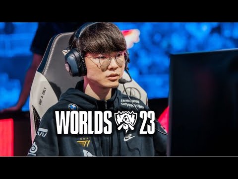 T1 vs C9 ends with almost perfect score | Worlds 2023  - Game 1 Swiss Stage FAKER vs Cloud9