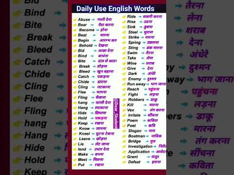 Daily Use English words | Spoken English practice |English vocabulary daily English vocabulary class