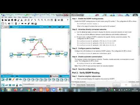 6.2.2.4 Packet Tracer - Configuring Basic EIGRP with IPv4