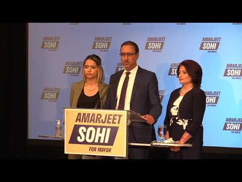Edmonton Mayor Amarjeet Sohi Victory Speech