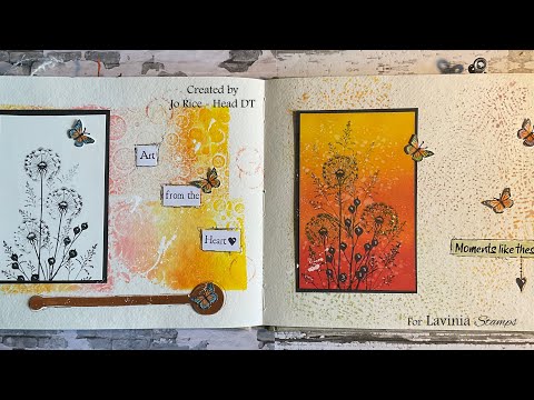 Mindful Monday with some Art From The Heart by Jo Rice #laviniastamps #journalling