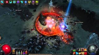 Path of Exile SlammerBomb ( Scolds + Chill of Corruption Jewel + Vaal Molten Shell Cast on Crit)