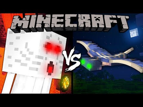 Ghast vs.  Phantom - Minecraft