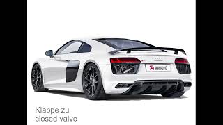 Video: Akrapovic Titan Duplex Sportauspuff Audi R8 5.2l Coupe Spyder ab Bj. 2015