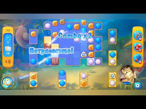 Fishdom 2022, no Boosters,  757    level  -  прохождение без бустеров,  757  уровень.