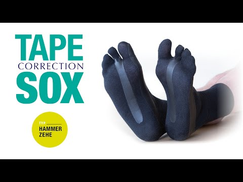 COMPRESSANA TAPE SOX - Typ Hammerzehe - Korrektursocken mit kinesiologischen Tapes