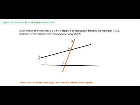 Unghiuri determinate de doua drepte cu o secanta