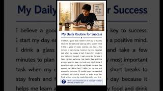 English Listening Practice | My Daily Routine for Success #englishlearning