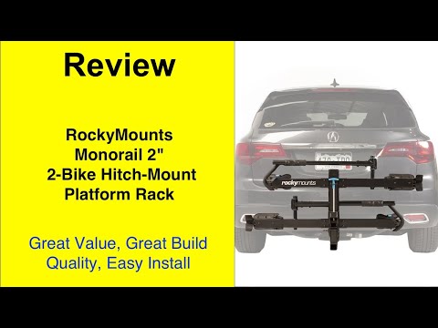 Review and Install of rockymounts MonoRail 2" 2-bike Hitch Mount Platform Bike Rack