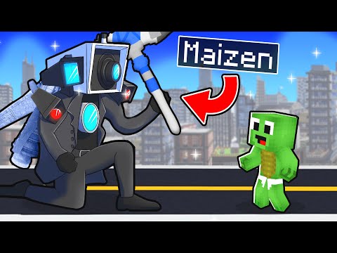 MAIZEN Playing as a Helpful TITAN CAMERA MAN in Minecraft! - Parody Story(JJ and Mikey TV)
