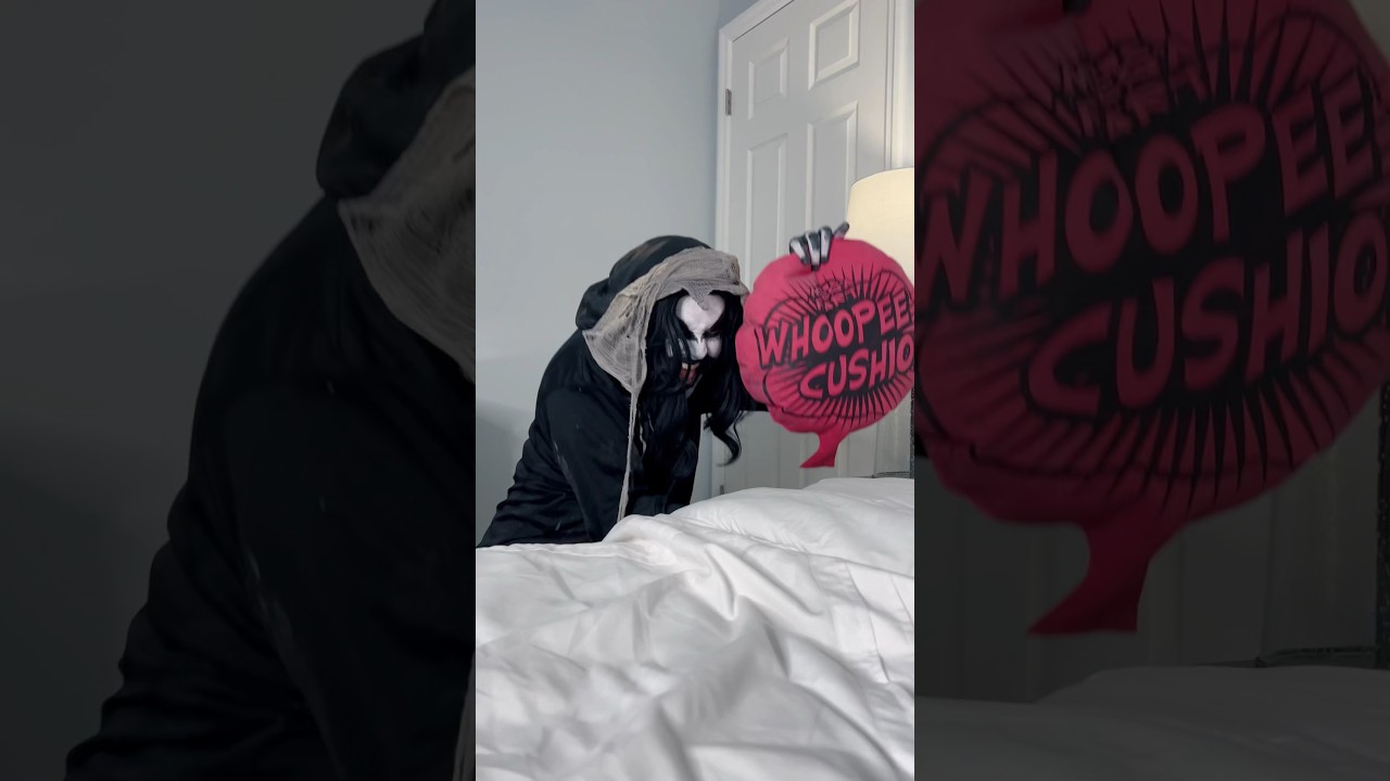 Mega fart cushion prank by monster 💨😱 #shorts