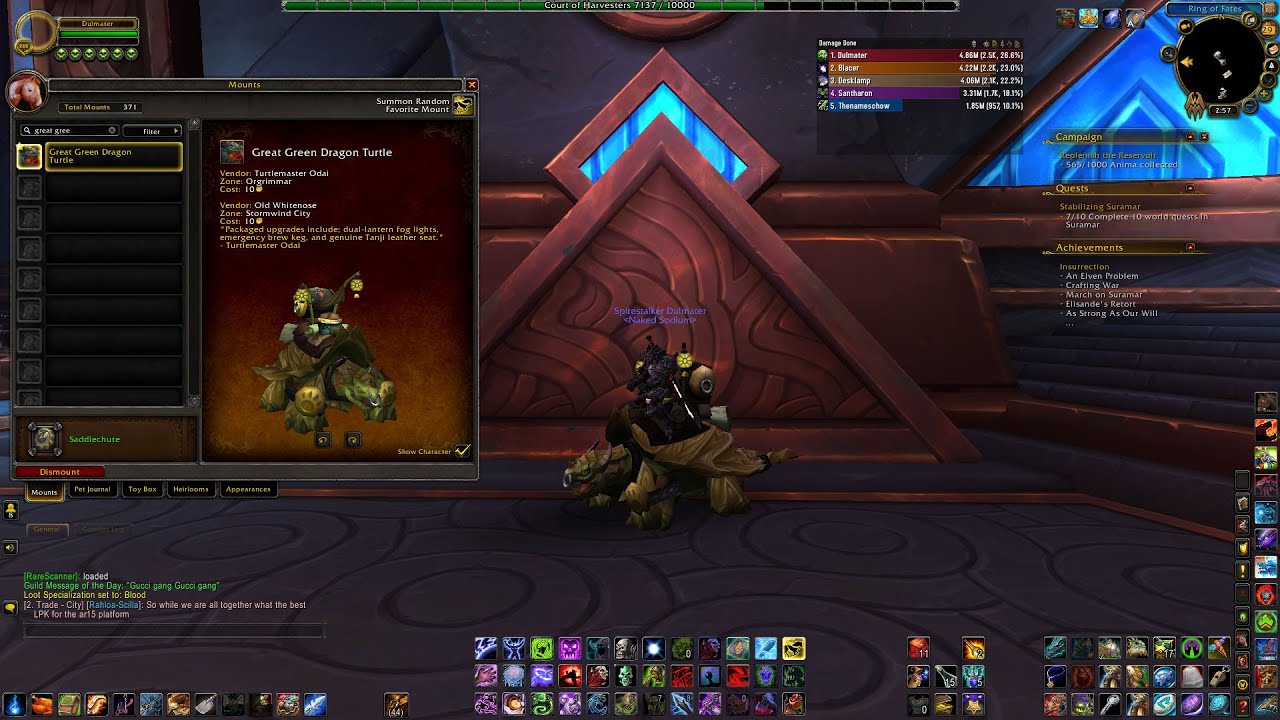 How To Get Great Green Dragon Turtle Mount - World of Warcraft