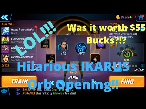 Ikaris Orb Opening with Hilarious Testing - Marvel Strike Force - Worst RnG I have ever SEEEEEEEEN!!