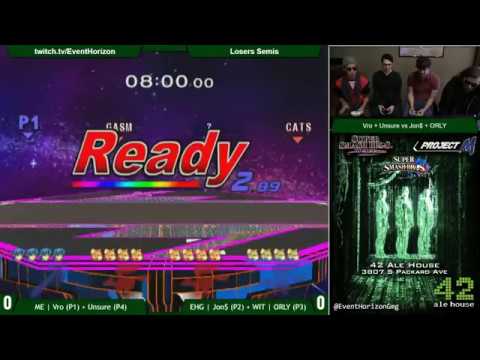 Construct 94 - ME  Vro + Unsure vs EHG  Jon$ + WIT  ORLY - Melee Doubles LF