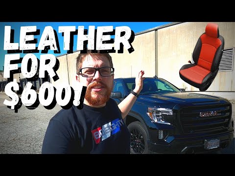 $600 Leather for 2019/2020Chevy Silverado, GMC Sierra Crew Cab Double - Katzkin Seat Cover Install