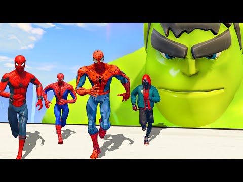 Hulk Infinity vs Spiderman & Spider-Man Miles Morales & Spider Man Muscle