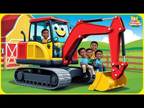 Super Digger Digs All Day | Heavy Construction Vehicle Songs for Kids!