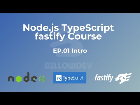 Node js TypeScript Fastify 01 Intro