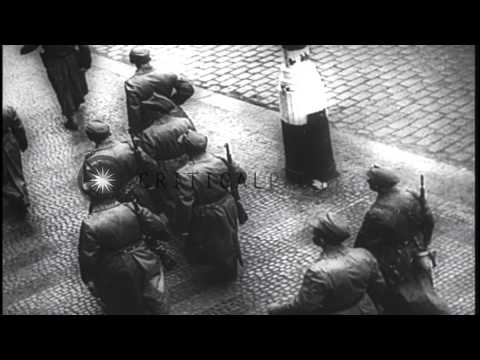 President Benes returns to Prague, Czechoslovakia after its liberation from Germa...HD Stock Footage