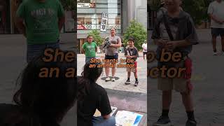 "I don't have a dream!" 🤣 Japanese Street Artist Decides Kid's Future!