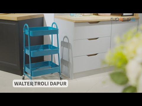 Gambar Informa Walter Rak Troli Dapur 3 Tingkat - Hijau Teal