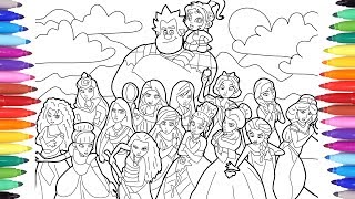 Ralph Breaks the Internet Wreck-It Ralph 2 Coloring Pages for Kids, Disney Princesses Coloring Pages