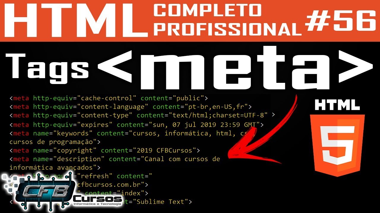 Tags meta - Curso de HTML Completo e Profissional #56