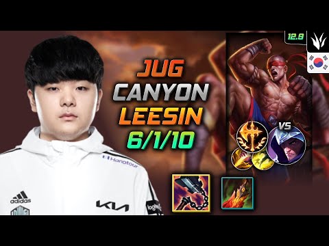 Canyon Lee Sin Jungle vs Talon - 캐니언 정글 리 신 선혈 정복자 - LOL KR 12.9