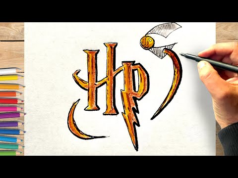 Comment dessiner un logo harry potter facile