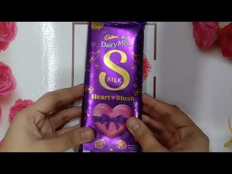 Cadbury Dairy Milk Silk Valentines Heart Blush Chocolate Bar Gift Pack.  review and unboxing.