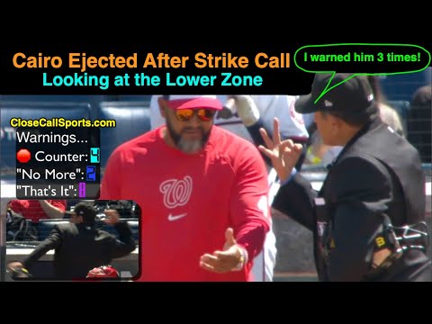 E6- Miguel Cairo Ejected Over Alfonso Marquez's Strike Zone as Umpire Repeatedly Warns Coach to Stop