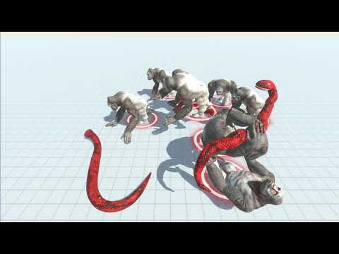 10 Titanoboa vs 10x all units - Animal Revolt Battle Simulator