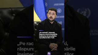 „Pe rachetă”. Zelenski, răspuns viral la întrebările insistente ale jurnaliștilor ruși