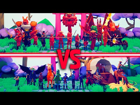 COLOSSAL DYNASTY TEAM vs COLOSSAL WILD WEST TEAM | TABS - Totally Accurate Battle Simulator