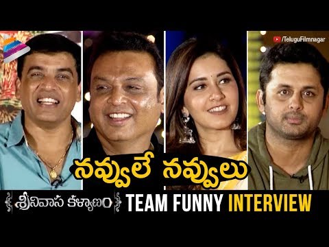 Srinivasa Kalyanam Team FUNNY Interview | Nithiin | Raashi Khanna | Dil Raju | Telugu FilmNagar