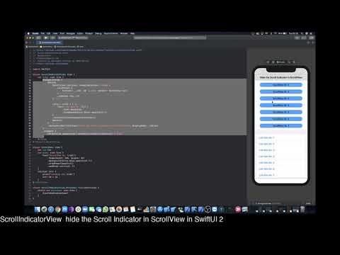 ScrollIndicatorView  hide the Scroll Indicator in ScrollView in SwiftUI 2 20200818