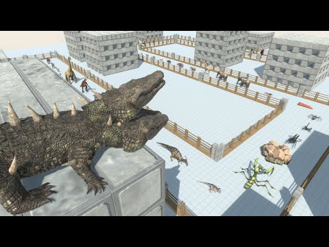 3 Head Purussaurus Run Challenge Animal Revolt Battle Simulator