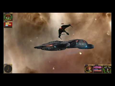 Star Trek Bridge Commander| U.S.S. Wolf vs. Pair of Klingon D-7's And Kvort