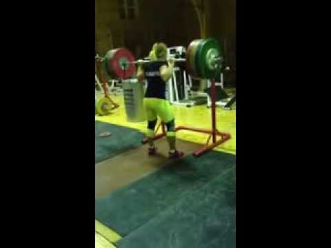 Ксения Максимова присед 170 кг @ 58 кг без экипировки!