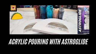 Acrylic Pour Painting | Swiping On Half Circle Canvases | AstroGlide Silicone Oil | Fluid Art LIVE