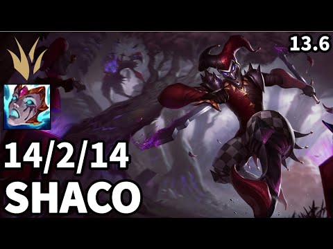 Shaco Jungle vs Kindred - EUW Grandmaster | Patch 13.6