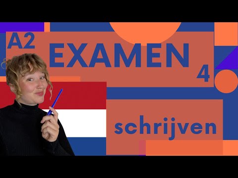 Dutch writing A2 practice exam 4 - oefenexamen schrijven A2 - Inburgering - Inbrugeringsexamen