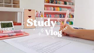 Study Vlog : October Monthly Spread, Study Session, Desk Makeover