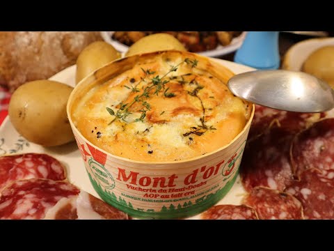 Baked Vacherin Mon d'Or with Charcuterie, Mushrooms and Potatoes