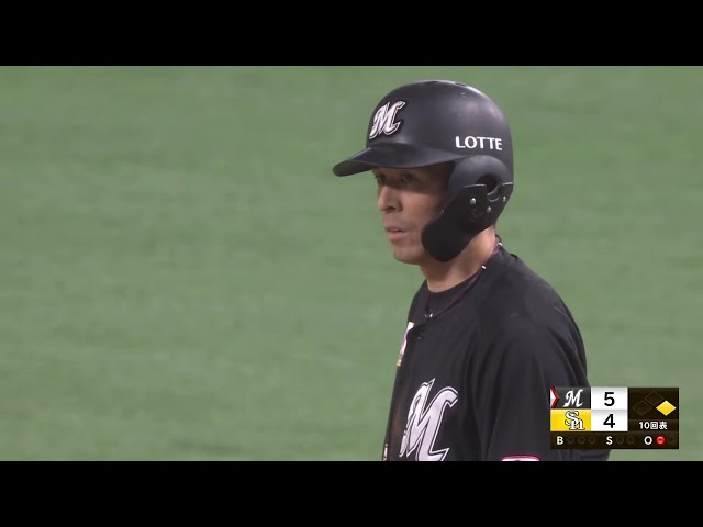 【10回表】本日4打点の大活躍!! マリーンズ・岡大海 値千金の勝ち越しタイムリーヒット!! 2025年3月29日 福岡ソフトバンクホークス 対 千葉ロッテマリーンズ