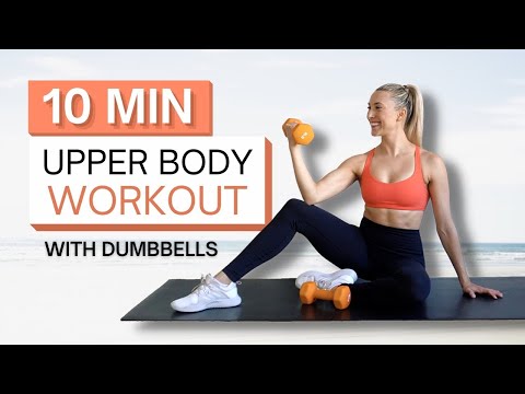 10 min UPPER BODY WORKOUT | With Dumbbells | Arms, Chest and Back